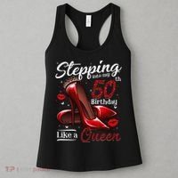 High Heels Stepping Into My 50th Birthday 50 And Fabulous Women's Tank Top thumb 3