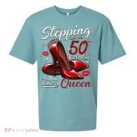 High Heels Stepping Into My 50th Birthday 50 And Fabulous Sueded Cloud Jersey T-Shirt thumb 0