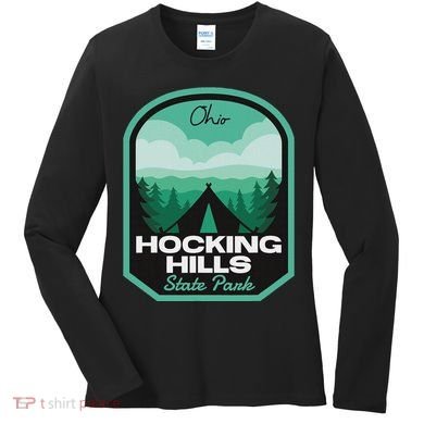 Hocking Hills State Park Oh Camping Women's Long Sleeve Shirt