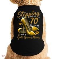 High Heels Stepping Into My 70th Birthday 70 And Fabulous Doggie Tank thumb 0