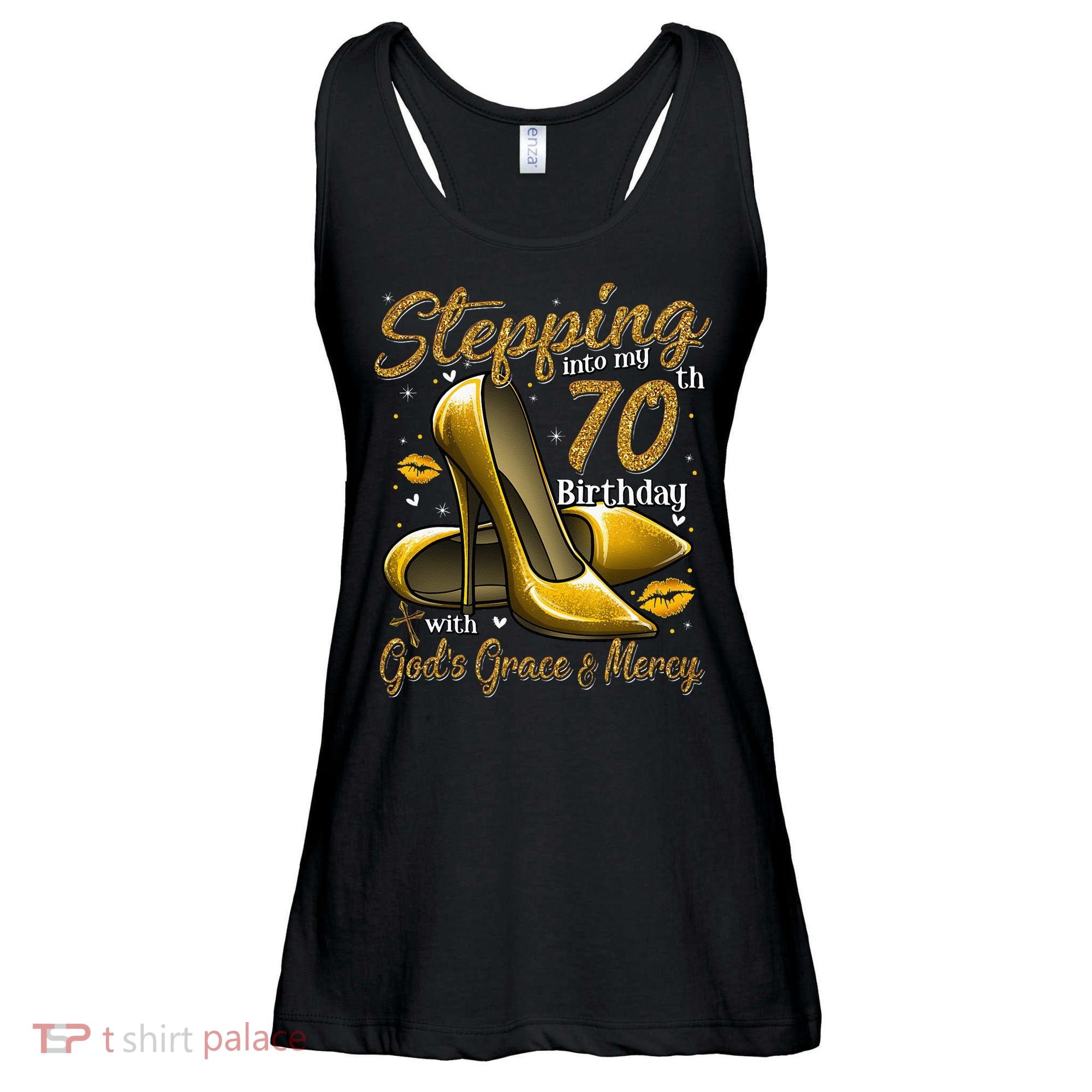 High Heels Stepping Into My 70th Birthday 70 And Fabulous Ladies Essential Flowy Tank
