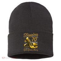 High Heels Stepping Into My 70th Birthday 70 And Fabulous Sustainable Knit Beanie thumb 0