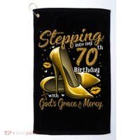 High Heels Stepping Into My 70th Birthday 70 And Fabulous Golf Towel thumb 0