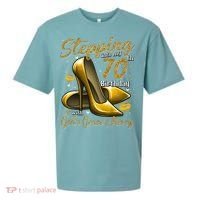 High Heels Stepping Into My 70th Birthday 70 And Fabulous Sueded Cloud Jersey T-Shirt thumb 0