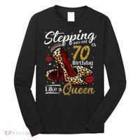 High Heels Stepping Into My 70th Birthday 70 and Fabulous Long Sleeve Shirt thumb 0