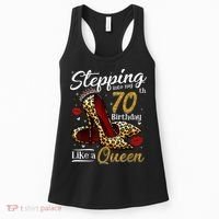 High Heels Stepping Into My 70th Birthday 70 and Fabulous Women's Tank Top thumb 0