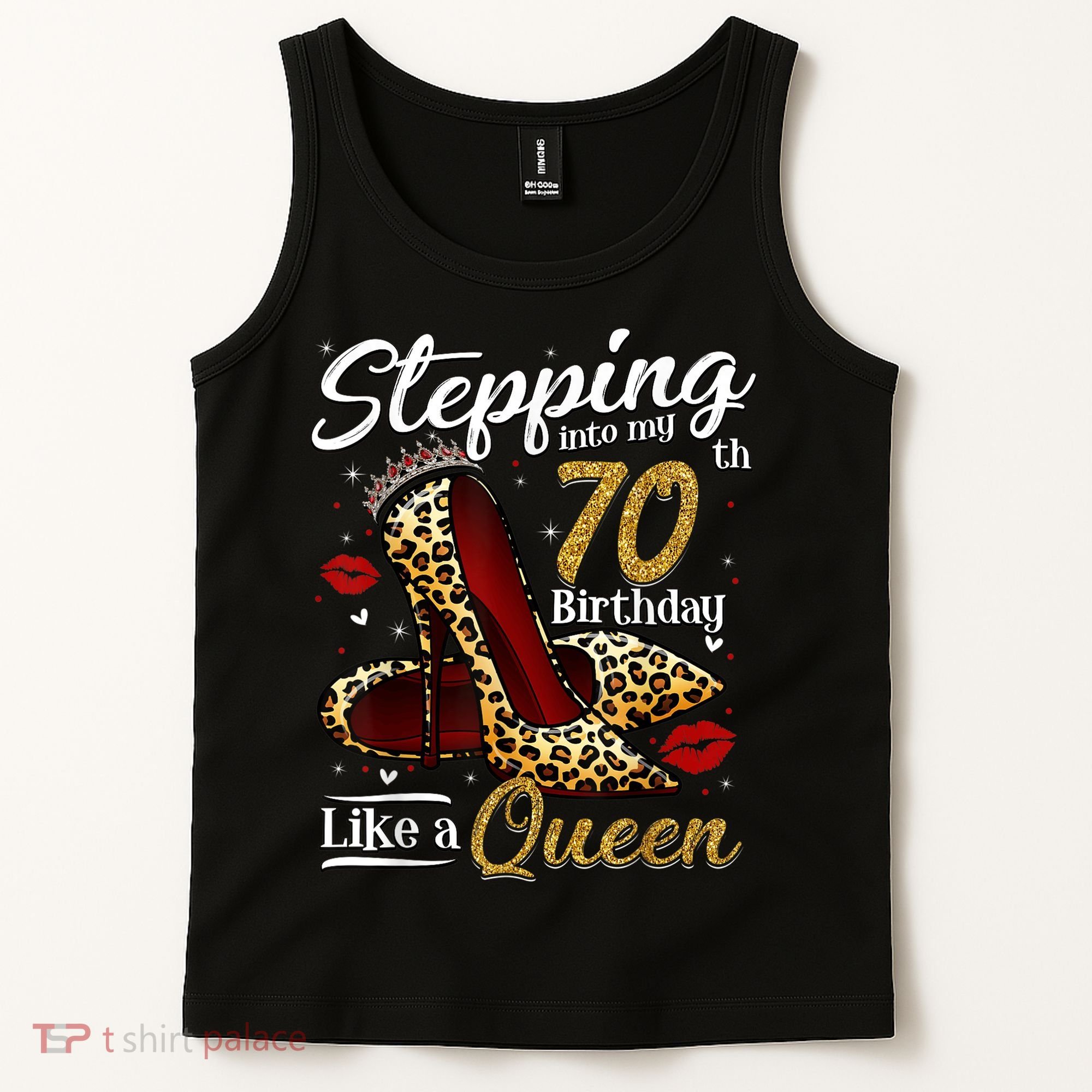 High Heels Stepping Into My 70th Birthday 70 and Fabulous Tank Top
