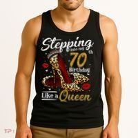 High Heels Stepping Into My 70th Birthday 70 and Fabulous Tank Top thumb 3