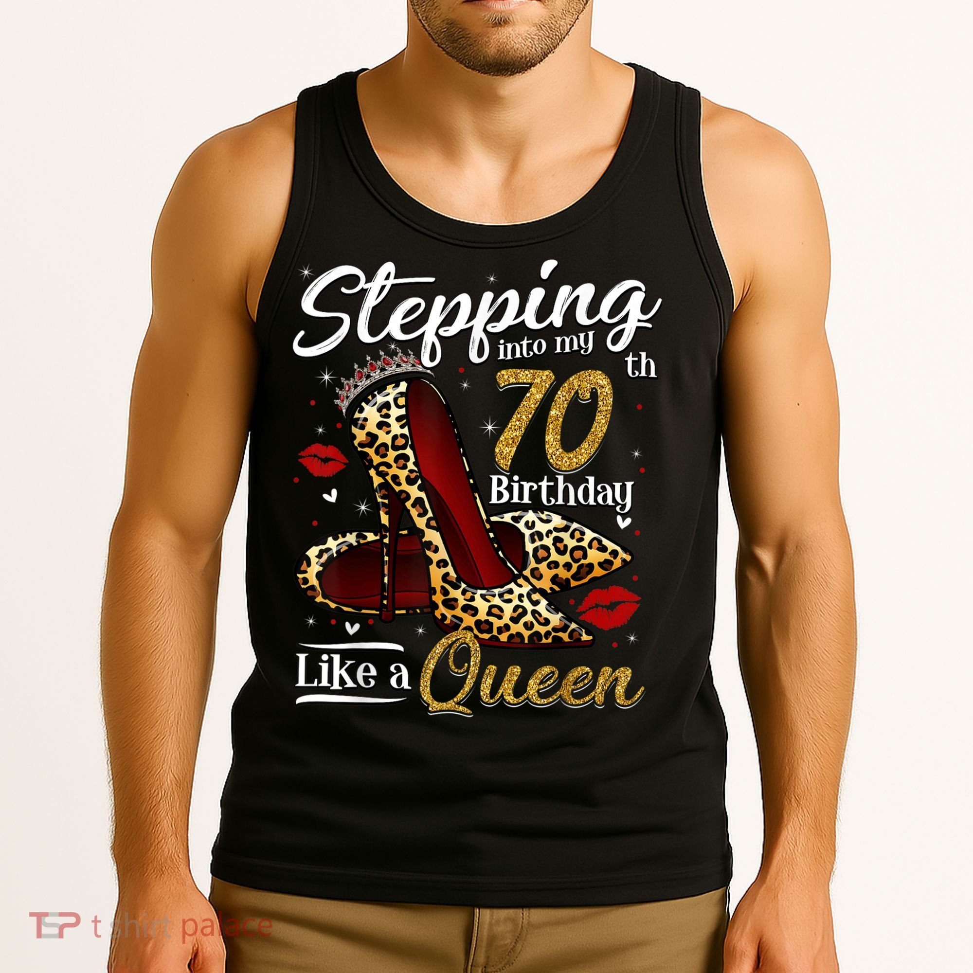 High Heels Stepping Into My 70th Birthday 70 and Fabulous Tank Top