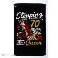 High Heels Stepping Into My 70th Birthday 70 and Fabulous Golf Towel thumb 0