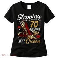 High Heels Stepping Into My 70th Birthday 70 and Fabulous Women's T-Shirt thumb 0