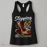 High Heels Stepping Into My 60th Birthday 60 And Fabulous Women's Tank Top thumb 3