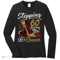 High Heels Stepping Into My 60th Birthday 60 And Fabulous Women's Long Sleeve Shirt thumb 0