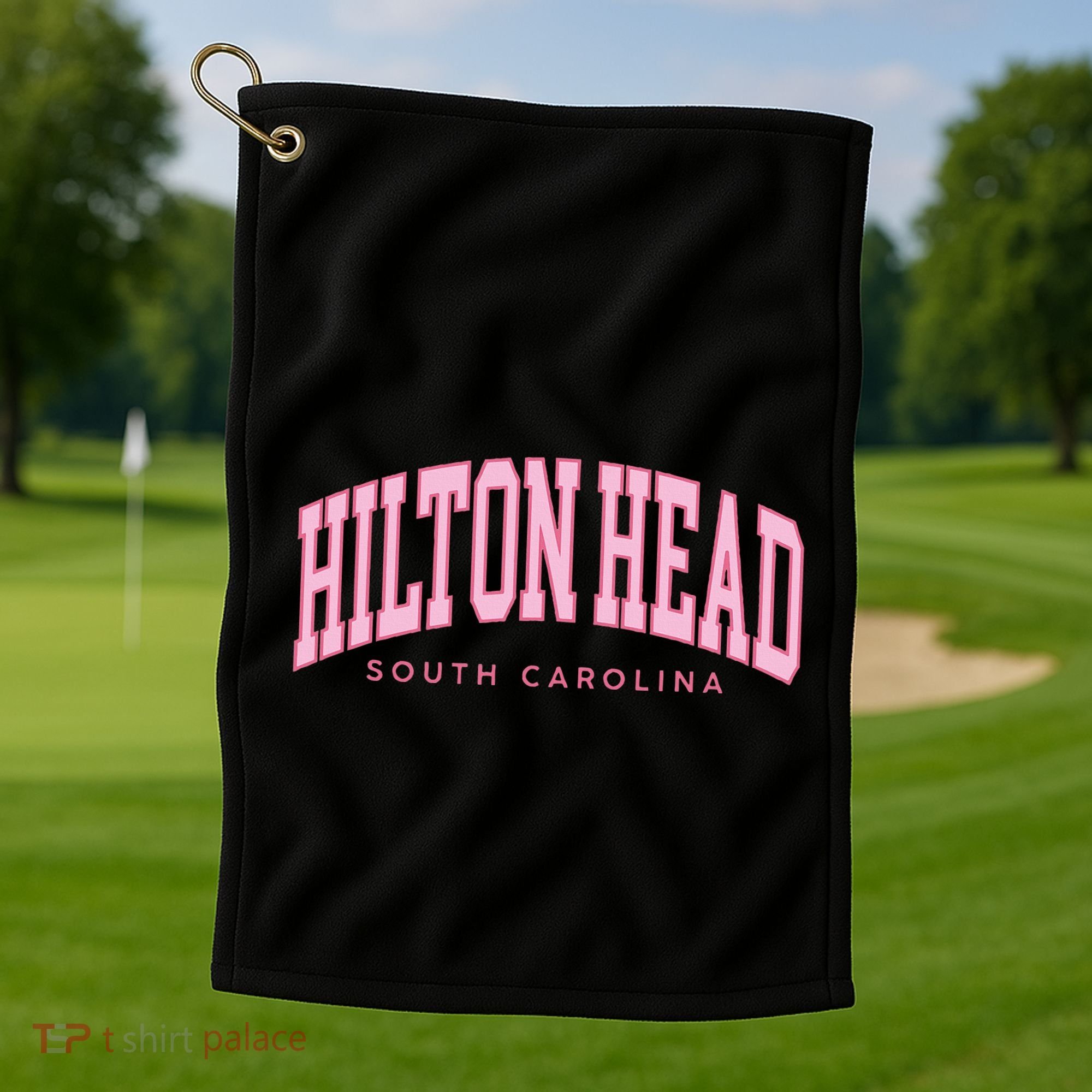 Hilton Head Sc South Carolina Retro Golf Towel