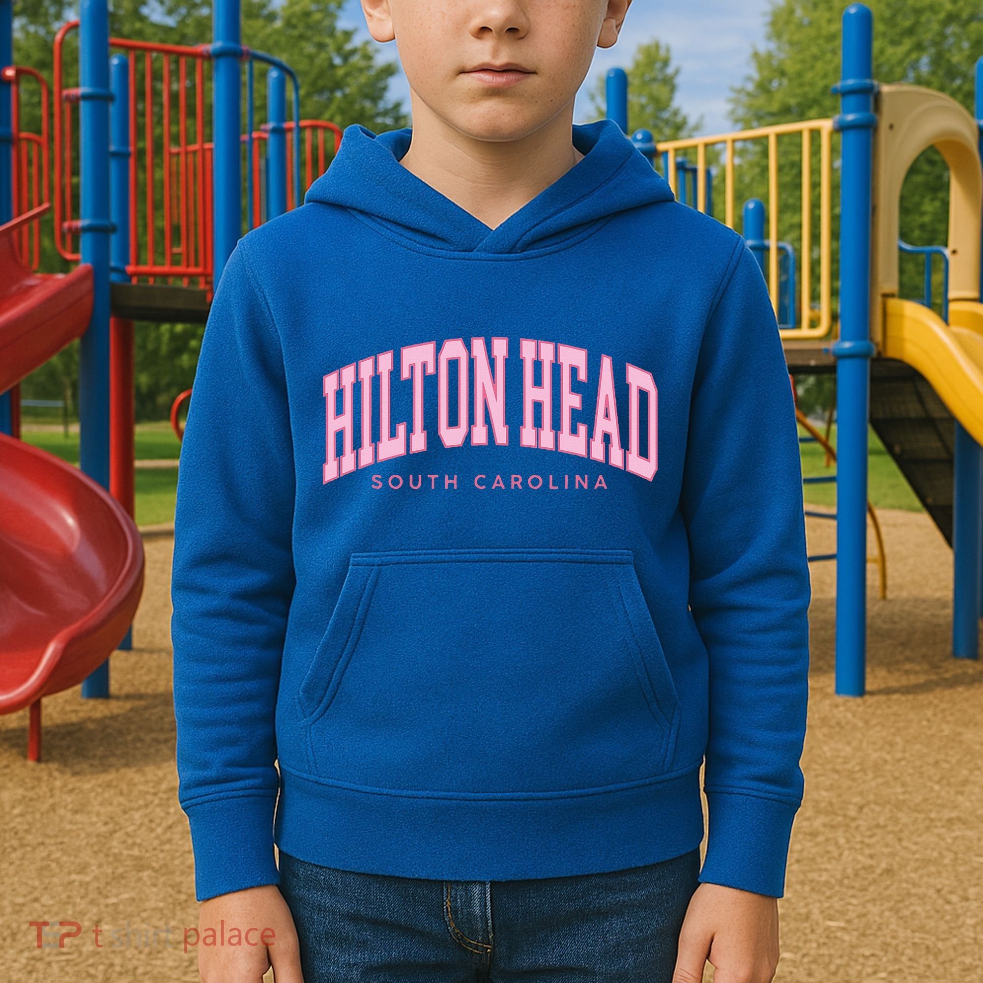 Hilton Head Sc South Carolina Retro Kids Hoodie