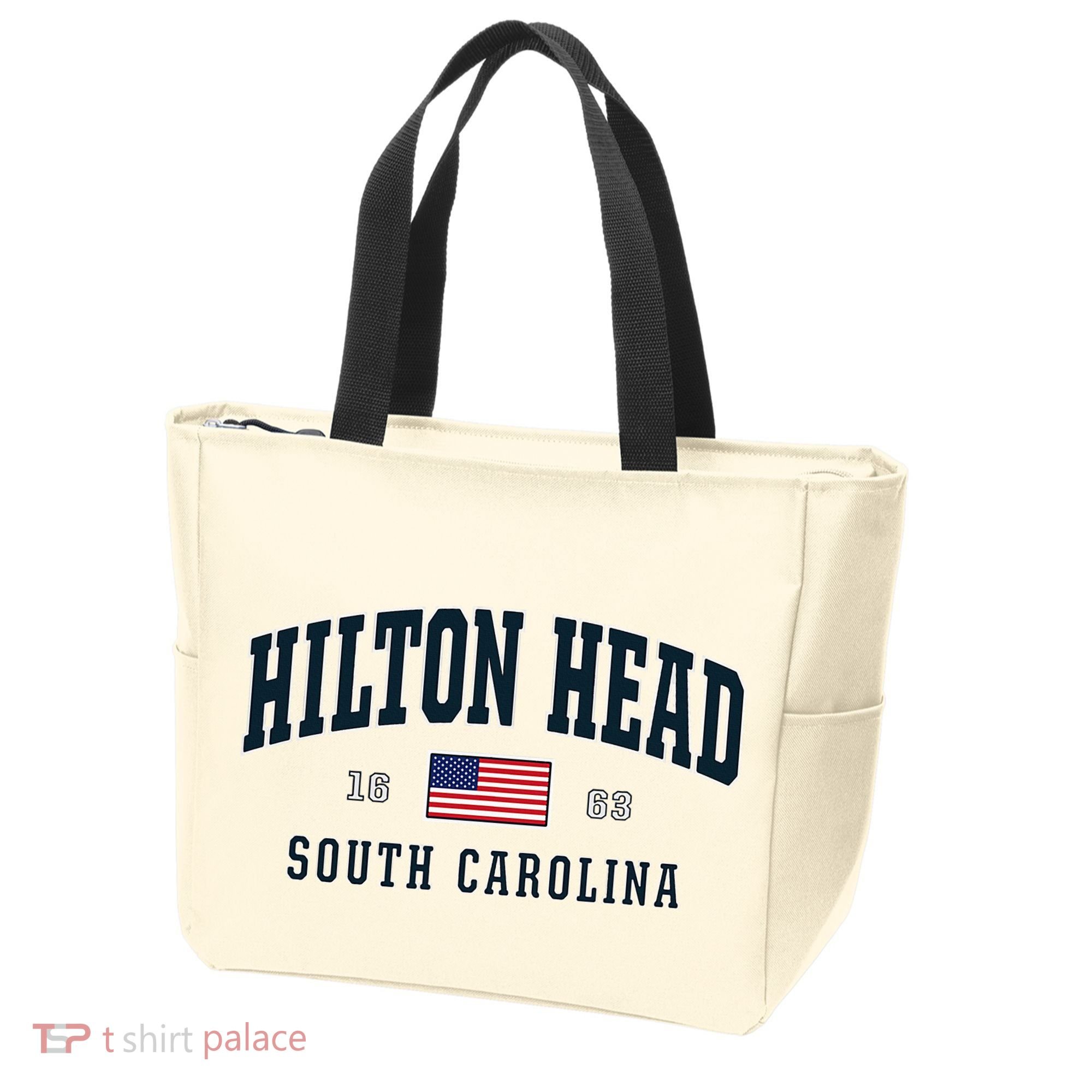 Hilton Head Sc South Carolina Usa Flag Patriotic Tote Bag