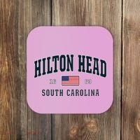Hilton Head Sc South Carolina Usa Flag Patriotic Coaster thumb 0