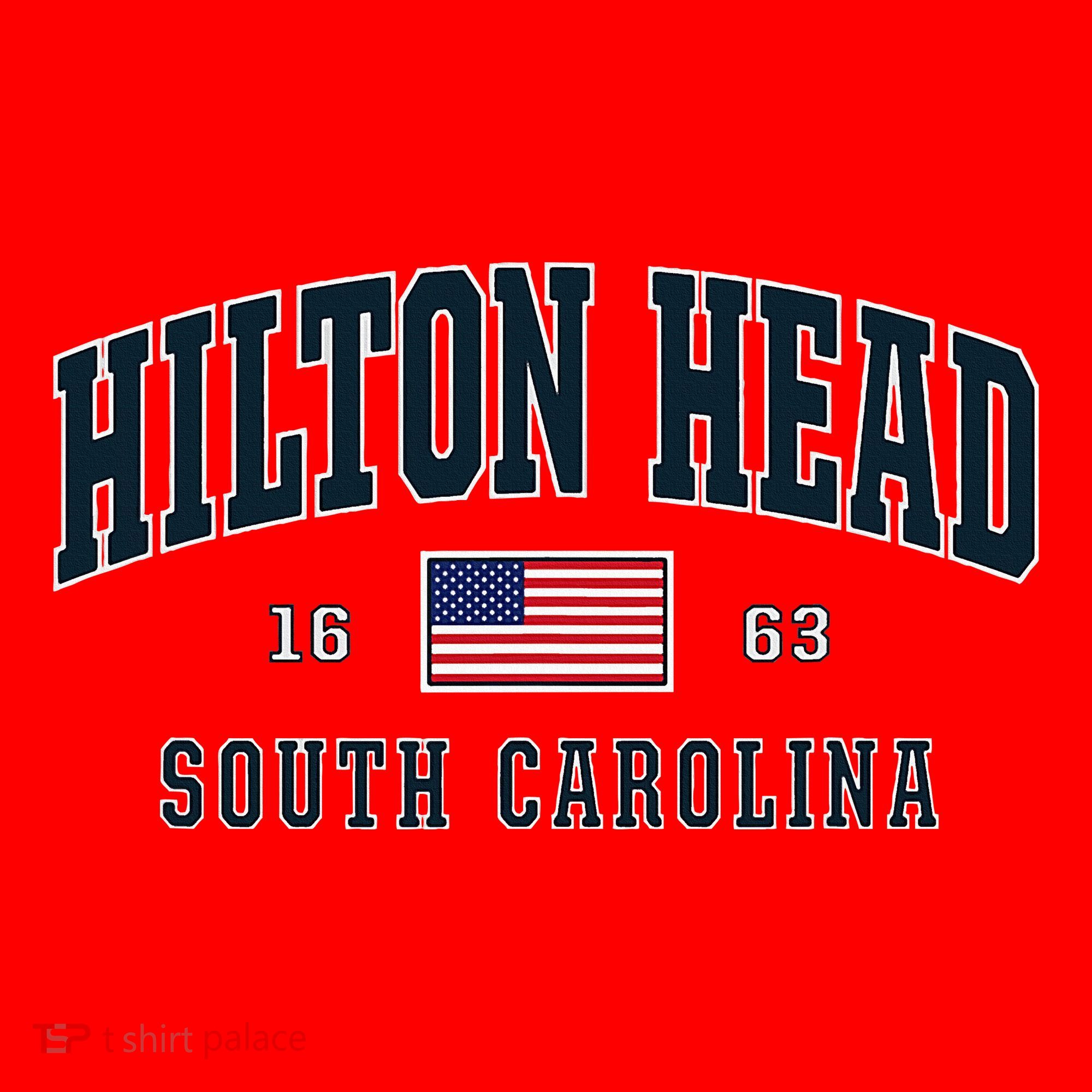 Hilton Head Sc South Carolina Usa Flag Patriotic Santa Hat