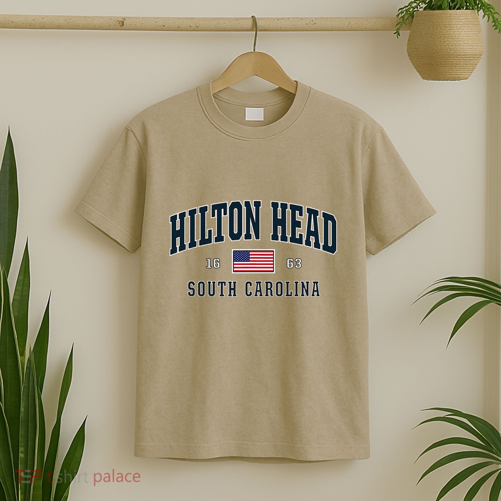 Hilton Head Sc South Carolina Usa Flag Patriotic T-Shirt