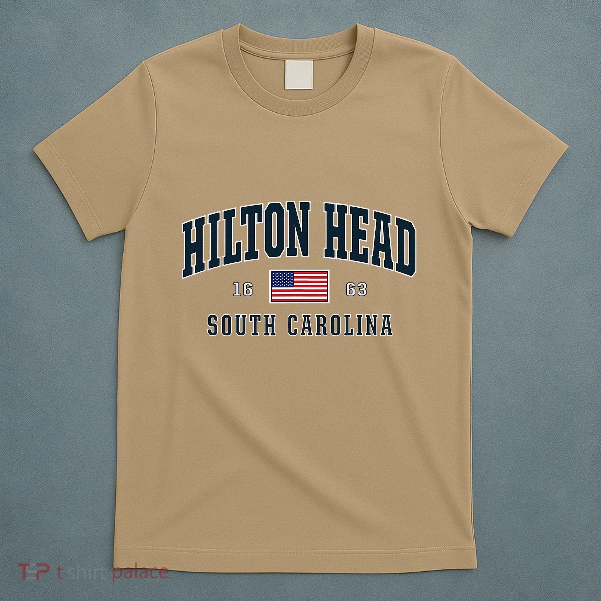 Hilton Head Sc South Carolina Usa Flag Patriotic T-Shirt