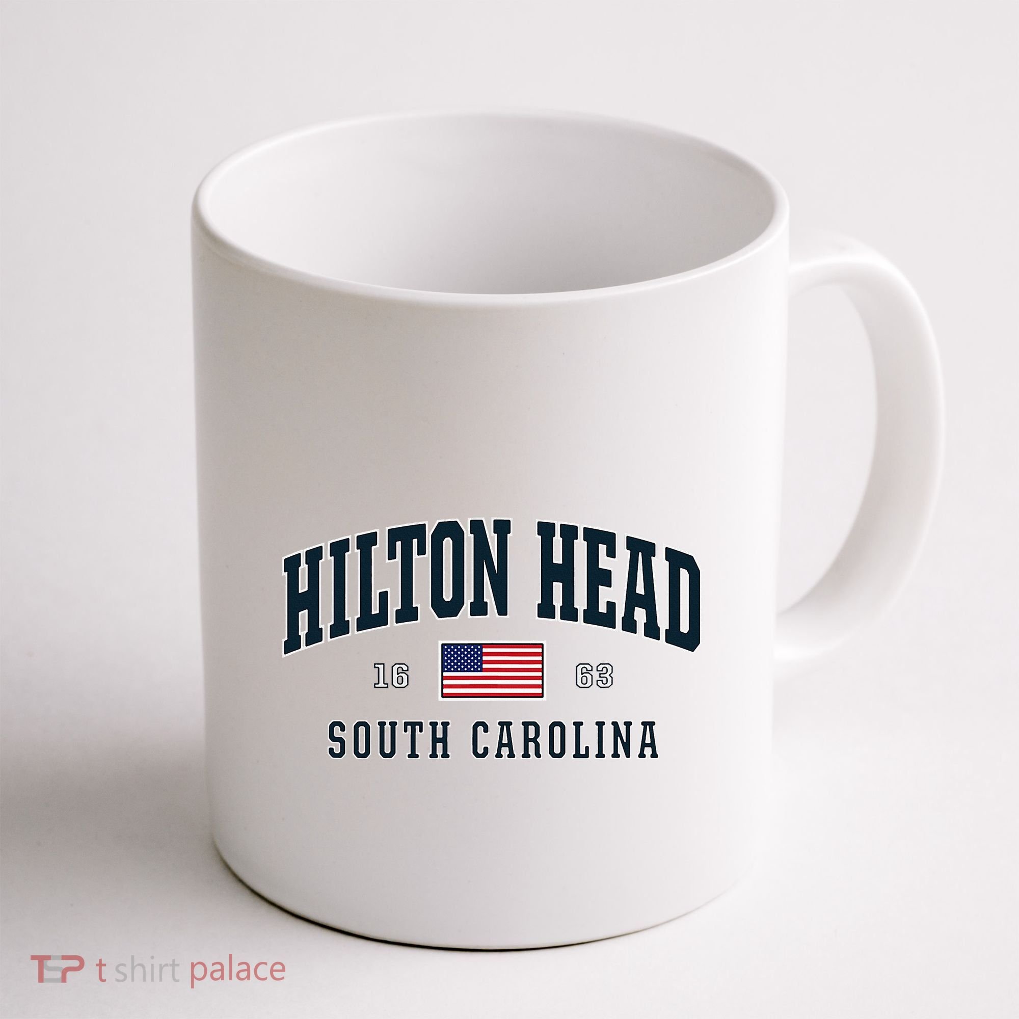 Hilton Head Sc South Carolina Usa Flag Patriotic Coffee Mug