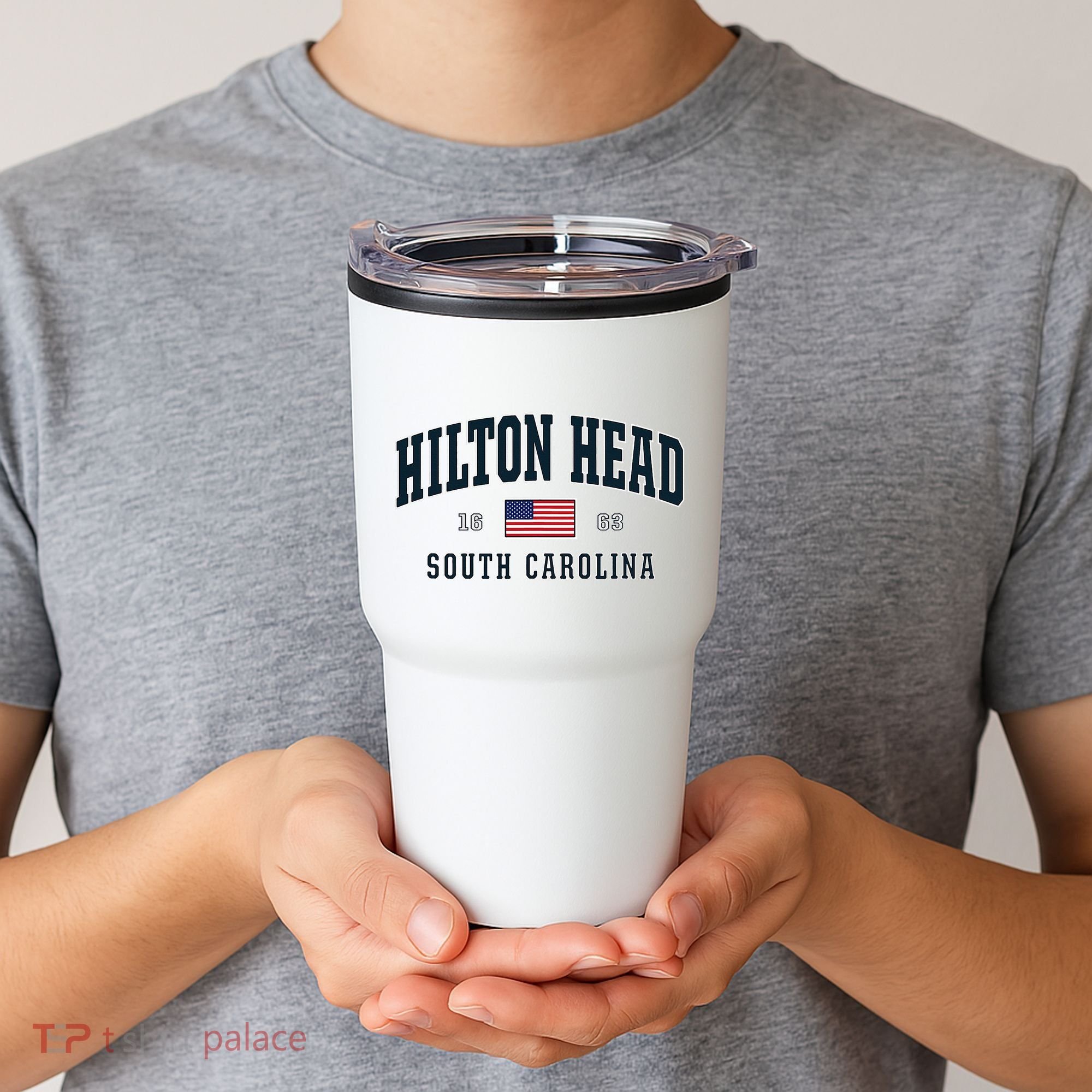 Hilton Head Sc South Carolina Usa Flag Patriotic Tumbler
