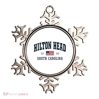 Hilton Head Sc South Carolina Usa Flag Patriotic Ornament