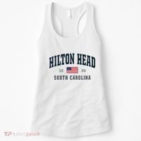Hilton Head Sc South Carolina Usa Flag Patriotic Women's Tank Top thumb 0