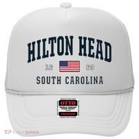 Hilton Head Sc South Carolina Usa Flag Patriotic Hat thumb 0