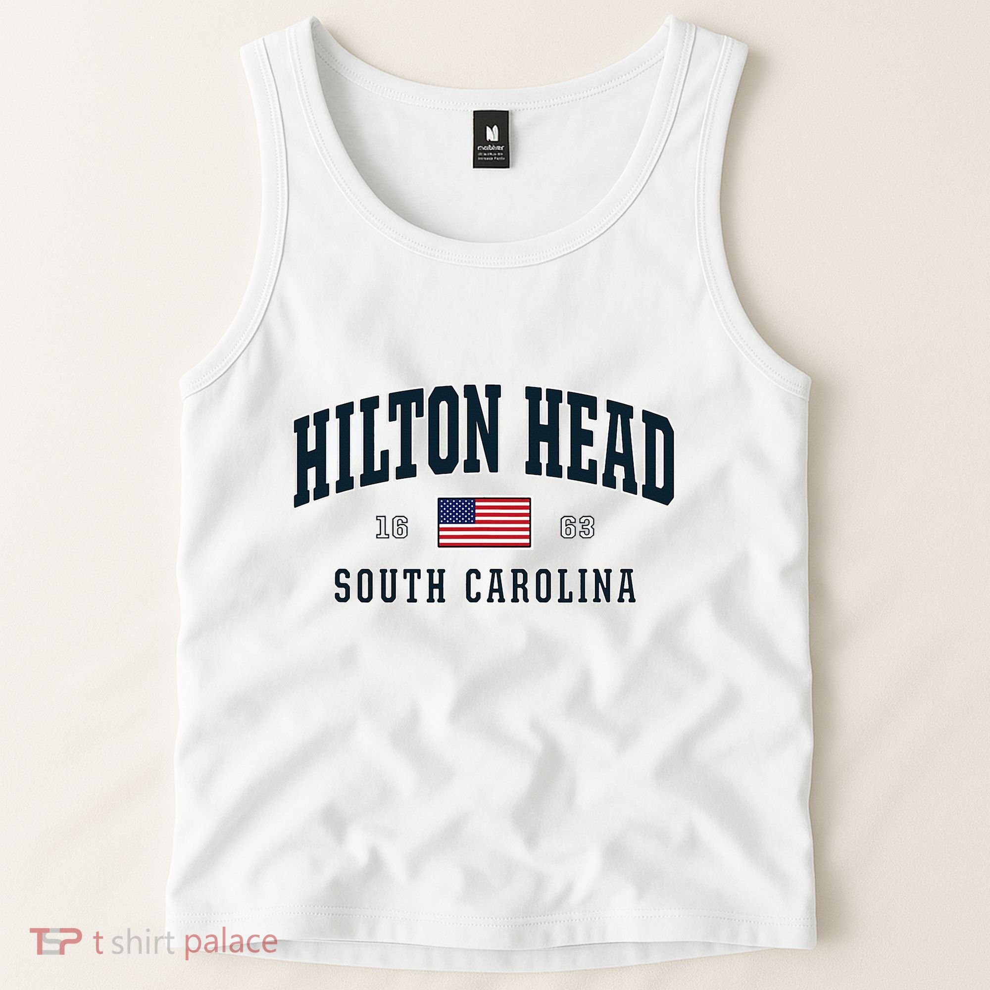 Hilton Head Sc South Carolina Usa Flag Patriotic Tank Top