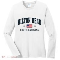 Hilton Head Sc South Carolina Usa Flag Patriotic Women's Long Sleeve Shirt thumb 0