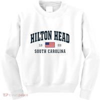 Hilton Head Sc South Carolina Usa Flag Patriotic Kids Sweatshirt thumb 0