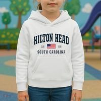 Hilton Head Sc South Carolina Usa Flag Patriotic Kids Hoodie thumb 3