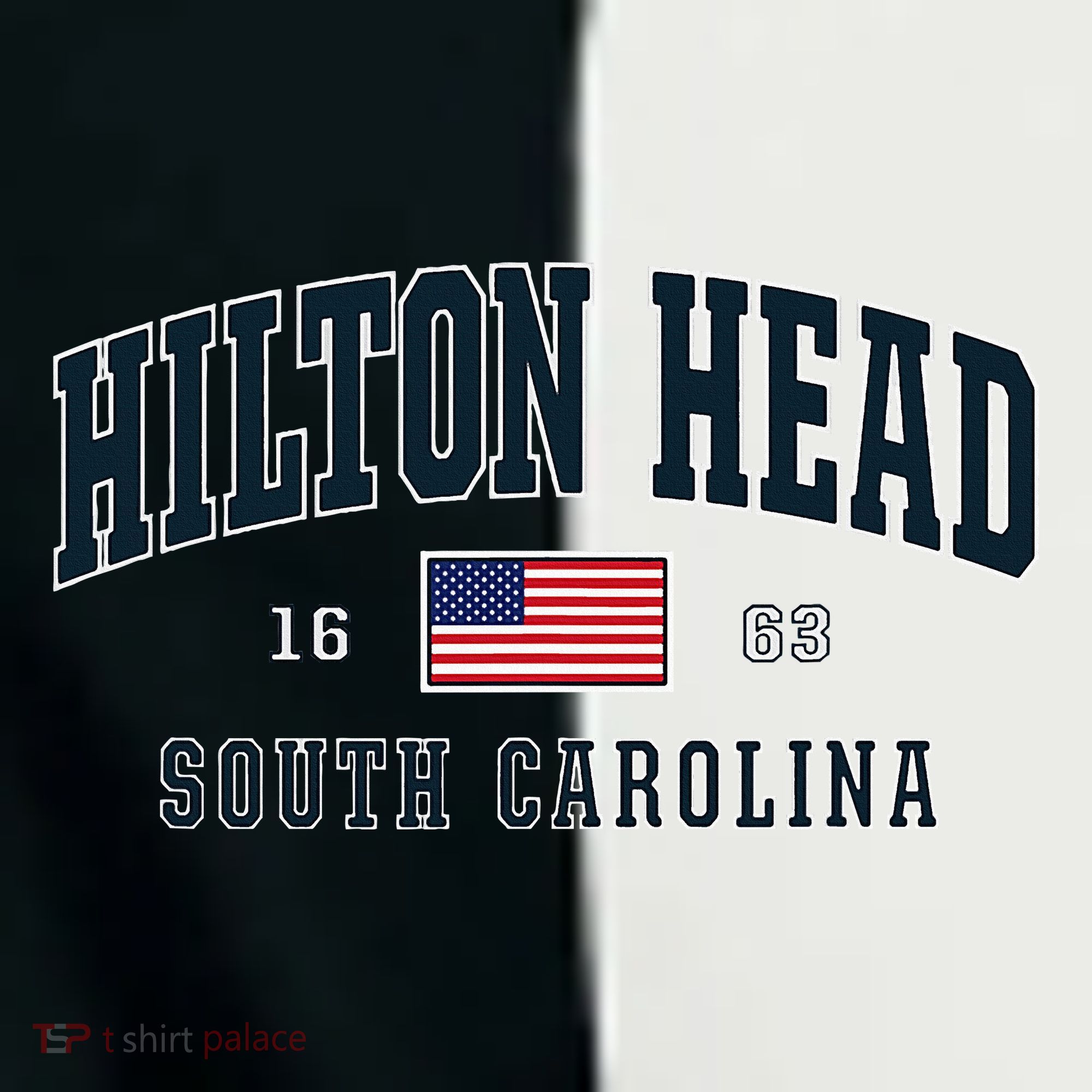 Hilton Head Sc South Carolina Usa Flag Patriotic Women's Tri-Blend 3/4-Sleeve Raglan Shirt