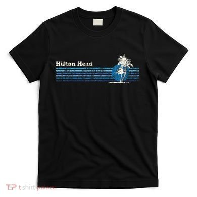 Hilton Head Sc Vintage 80s Palm Trees Sunset T-Shirt