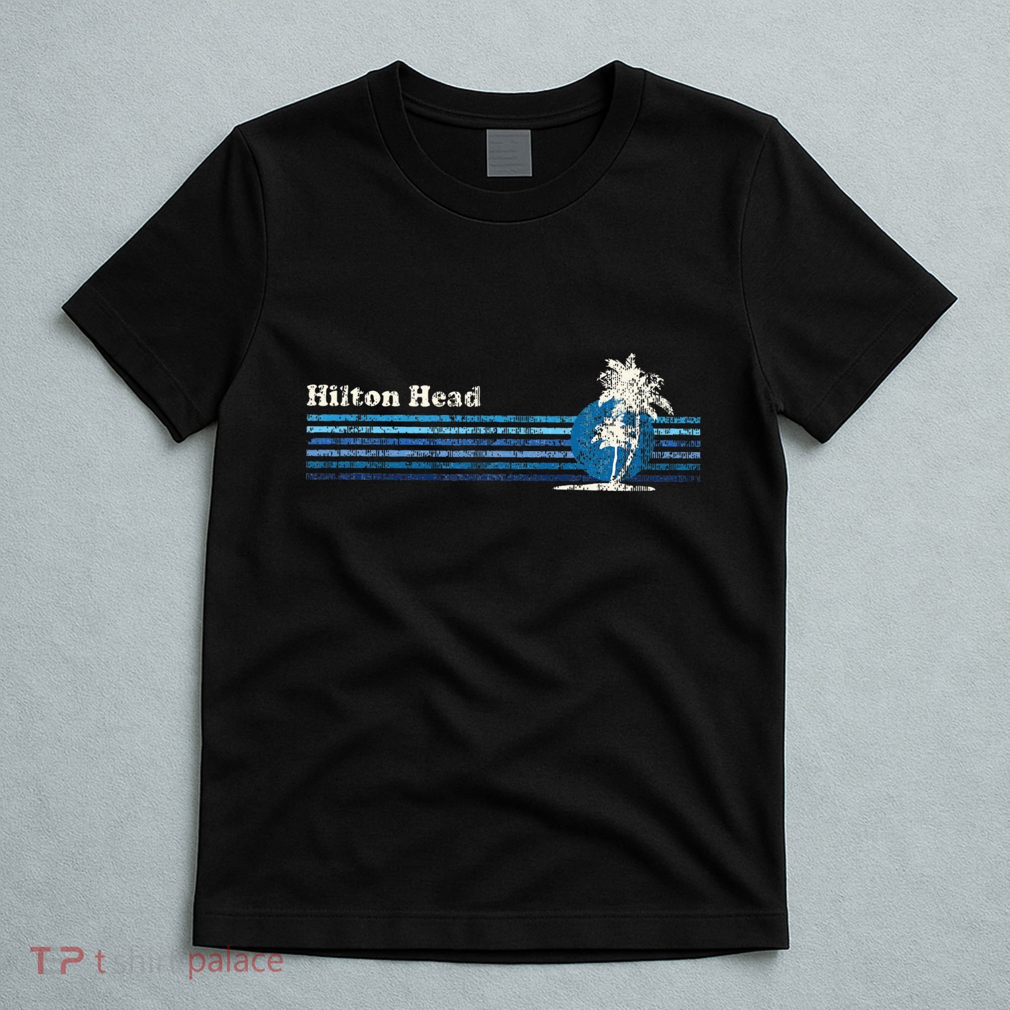 Hilton Head Sc Vintage 80s Palm Trees Sunset T-Shirt
