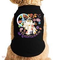 Hippie Halloween Spooky Floral Graphic Best Funny Halloween Shirts Doggie Tank thumb 0