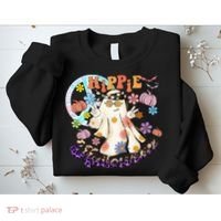 Hippie Halloween Spooky Floral Graphic Best Funny Halloween Shirts Sweatshirt thumb 2