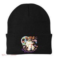 Hippie Halloween Spooky Floral Graphic Best Funny Halloween Shirts Beanie thumb 0