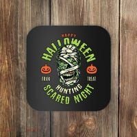 Happy Halloween Scared Night Mummy Coaster thumb 0