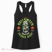 Happy Halloween Scared Night Mummy Women's Tank Top thumb 0