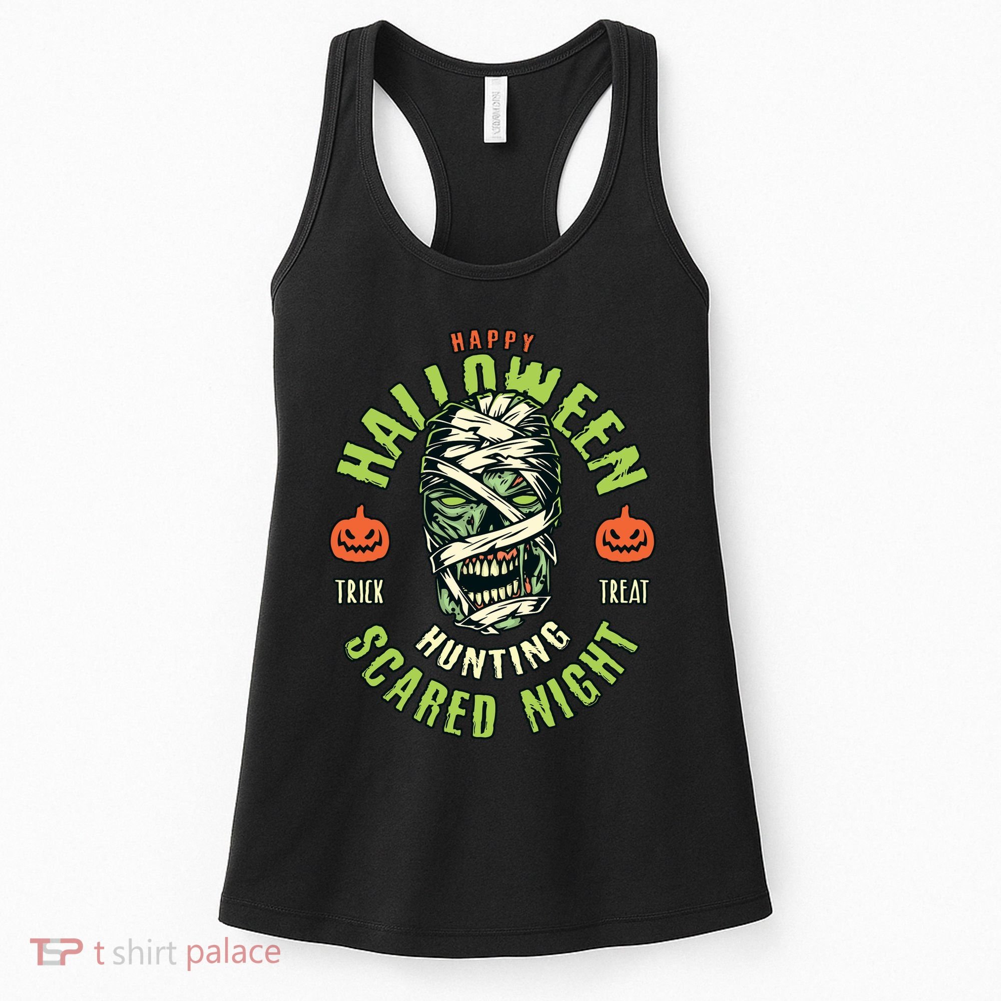 Happy Halloween Scared Night Mummy Women's Tank Top
