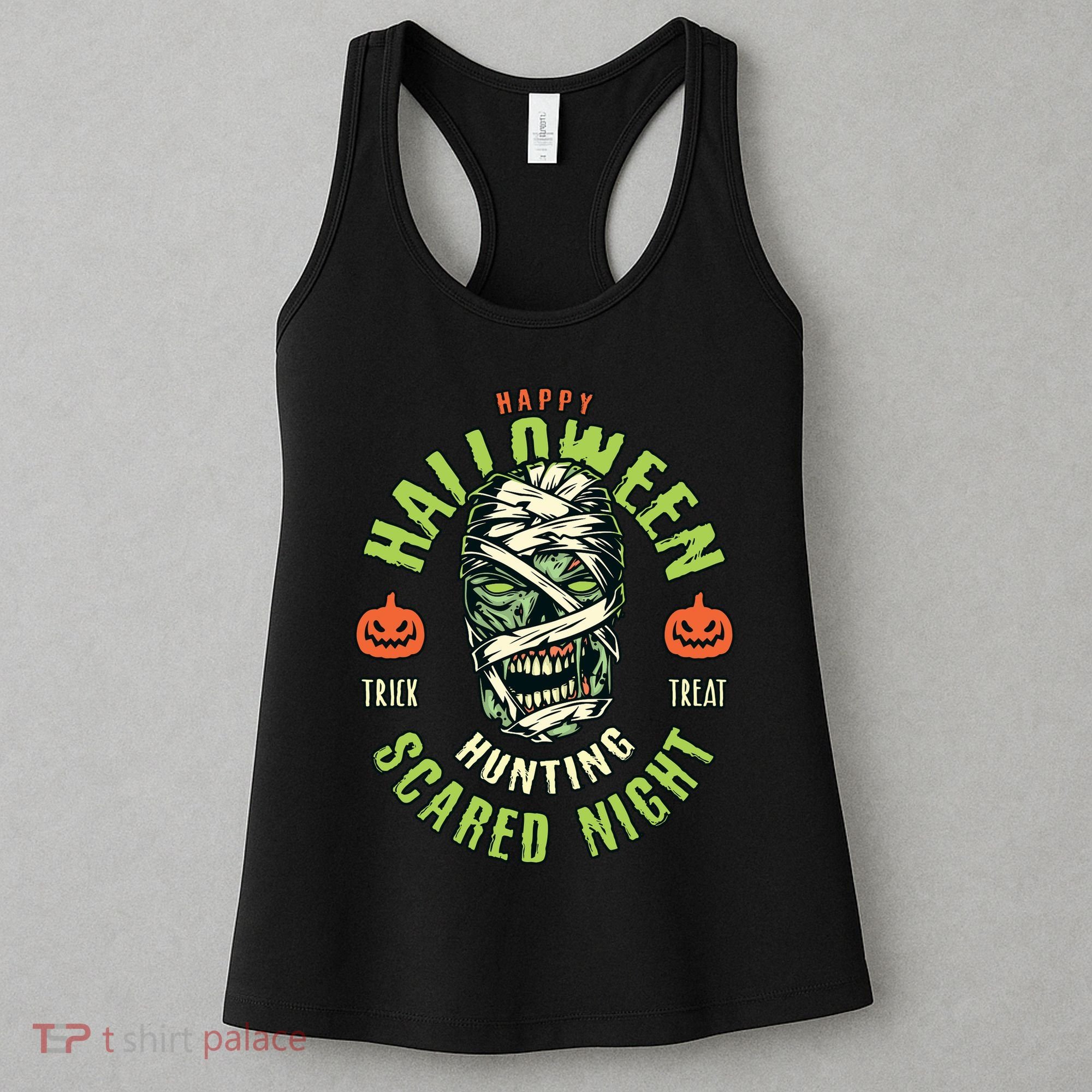 Happy Halloween Scared Night Mummy Women's Tank Top
