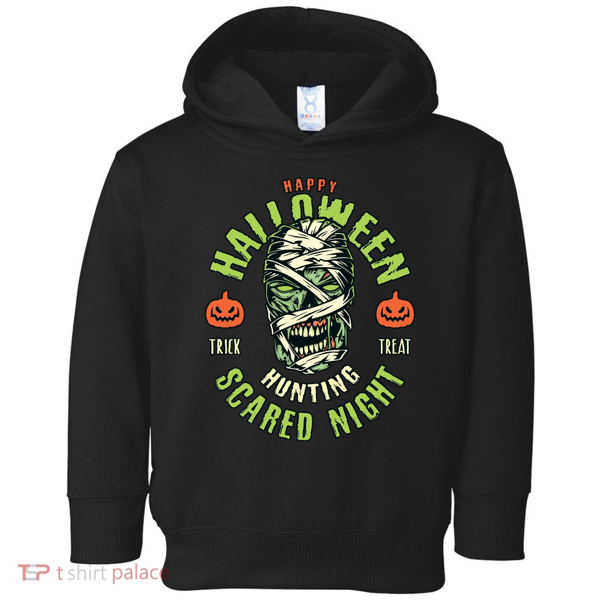 Happy Halloween Scared Night Mummy Toddler Hoodie