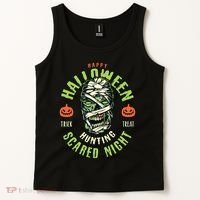 Happy Halloween Scared Night Mummy Tank Top thumb 2
