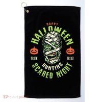 Happy Halloween Scared Night Mummy Golf Towel thumb 0