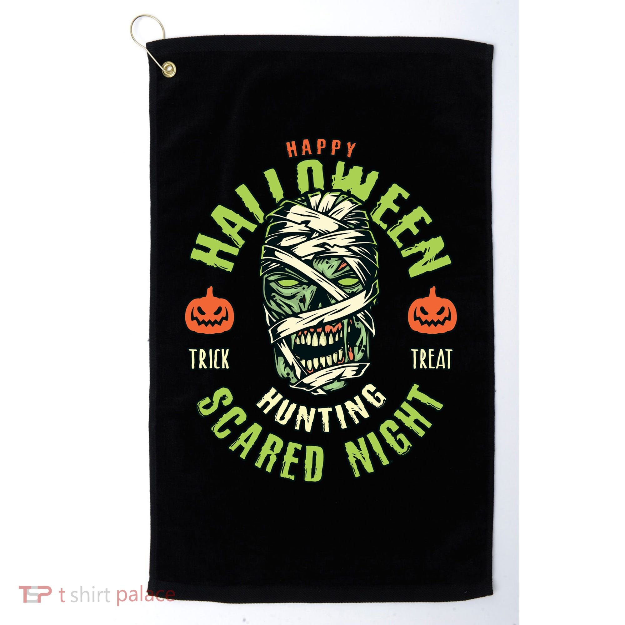 Happy Halloween Scared Night Mummy Golf Towel