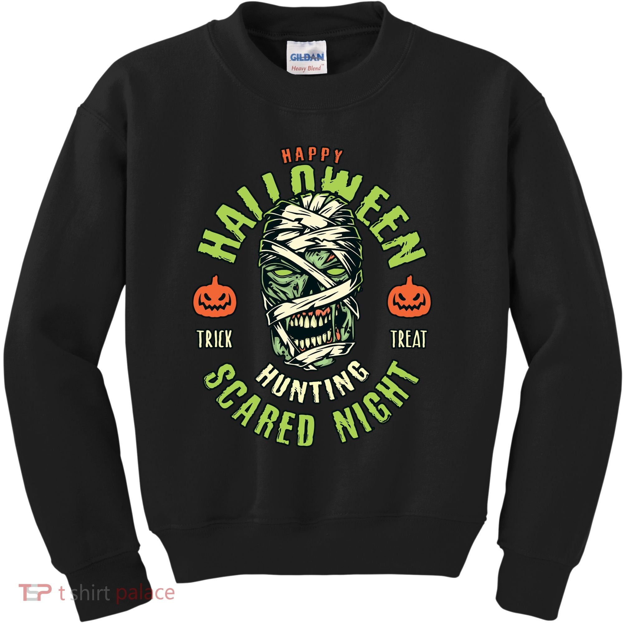 Happy Halloween Scared Night Mummy Kids Sweatshirt