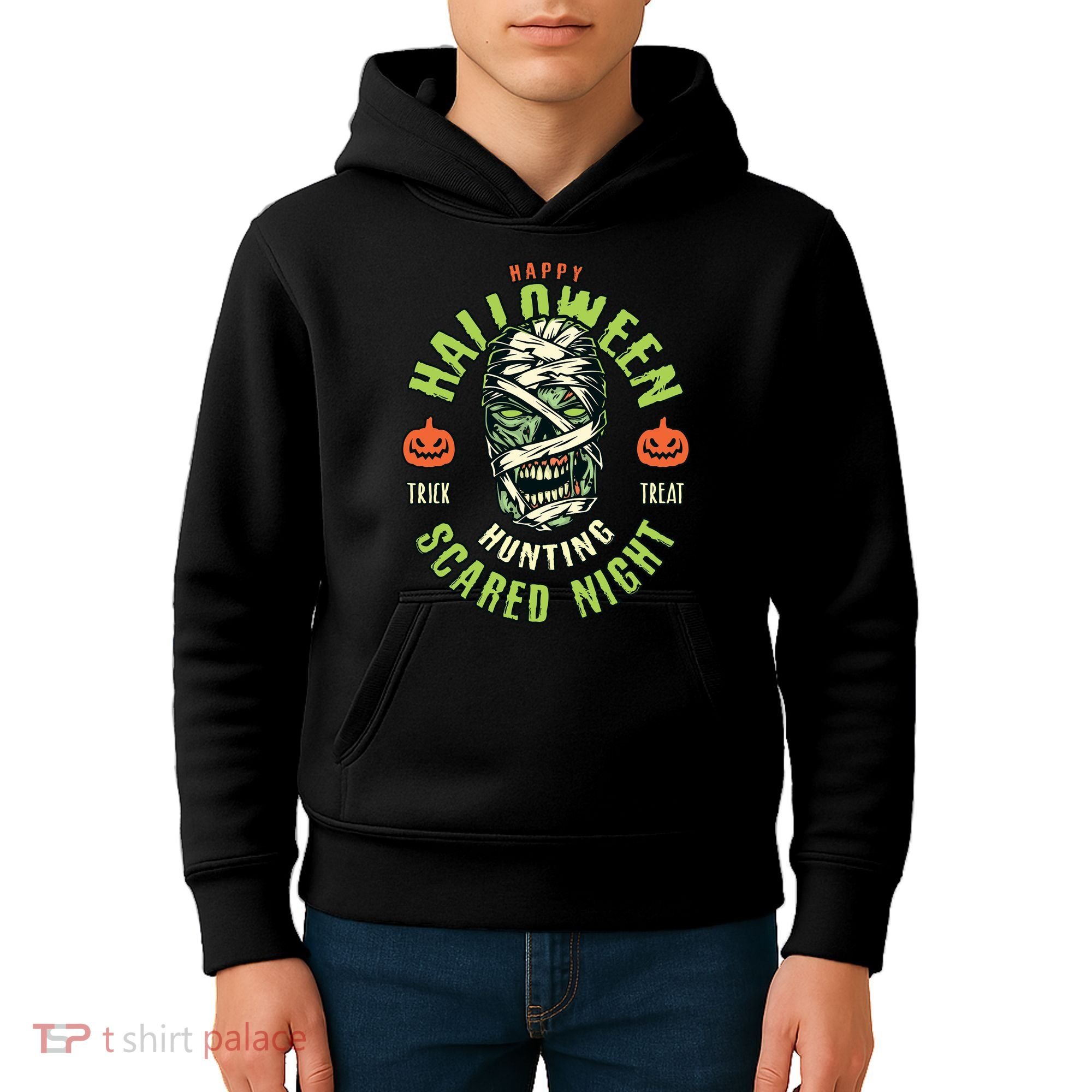 Happy Halloween Scared Night Mummy Kids Hoodie