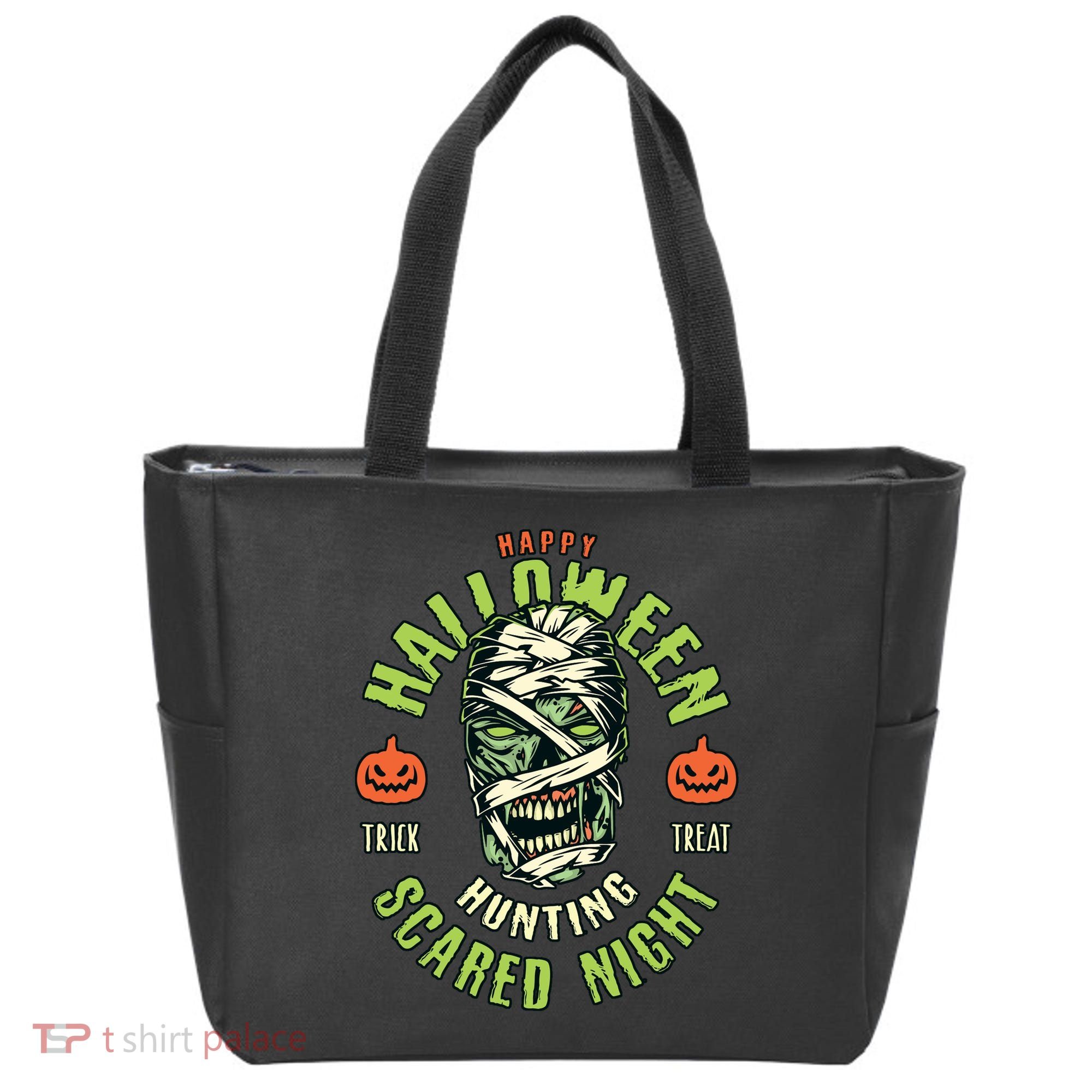 Happy Halloween Scared Night Mummy Tote Bag